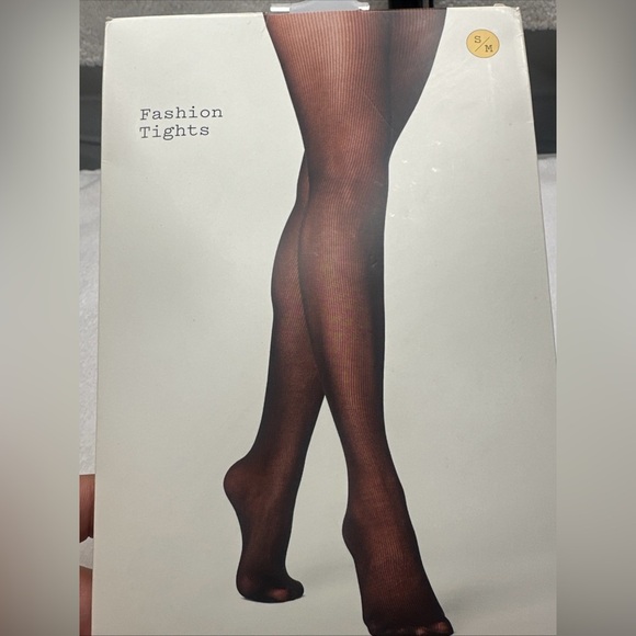 A New Day Black Fashion Tights women’s size S/M - Picture 2 of 4